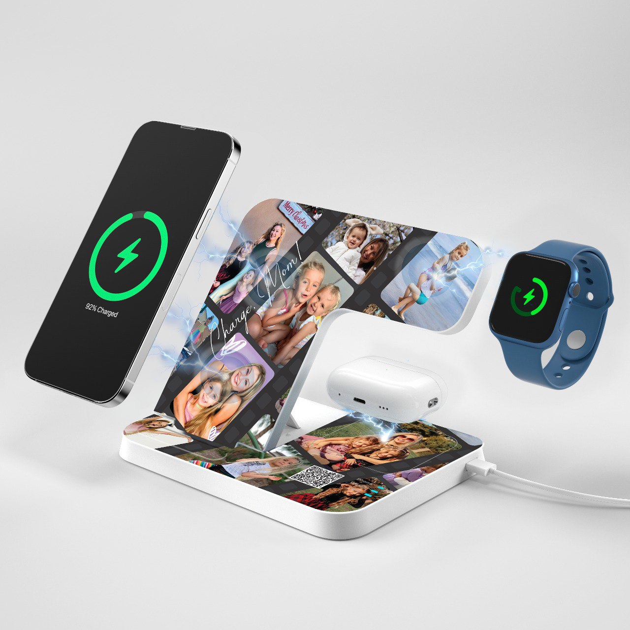 A Gift to Remember - Customizable  Wireless Charging Station with Your Photo or Picture