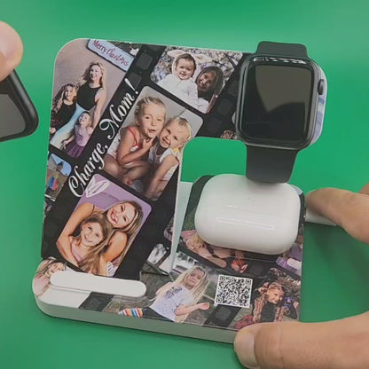 A Gift to Remember - Customizable  Wireless Charging Station with Your Photo or Picture